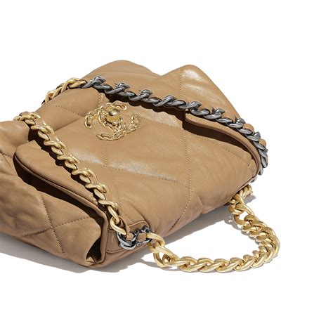 chanel ruthenium flap bag|Chanel 19 Handbag Lambskin Gold.